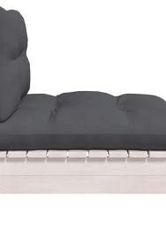 vidaXL 2-osobowa sofa ogrodowa z poduszkami, biała, drewno sosnoweSKU:806653-2