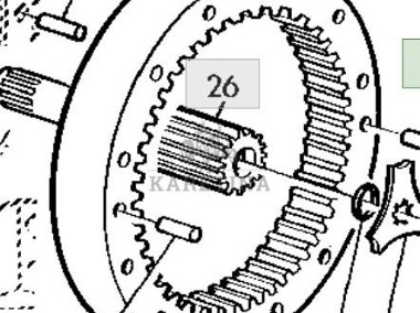John Deere 6800 6900 Koło Koronowe Tylnego Napędu 81 zębów CZĘŚCI R105825-2