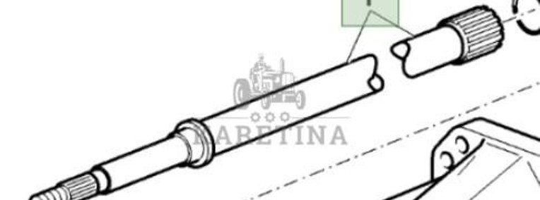 John Deere 6230 6630 Wał Napędowy Przedniej Osi L113277-1