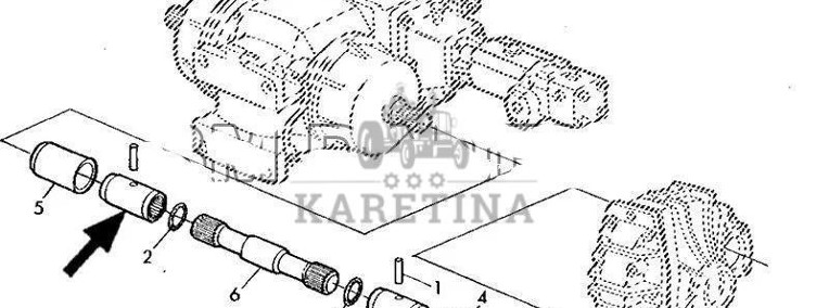 TULEJKA PÓŁOSI SIECZKARNIA JOHN DEERE 7500 SER 6X50, ORYGINAŁ-1