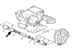 TULEJKA PÓŁOSI SIECZKARNIA JOHN DEERE 7500 SER 6X50, ORYGINAŁ