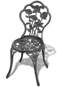vidaXL Krzesła bistro, 2 szt., odlewane aluminium, zielone 43175-2
