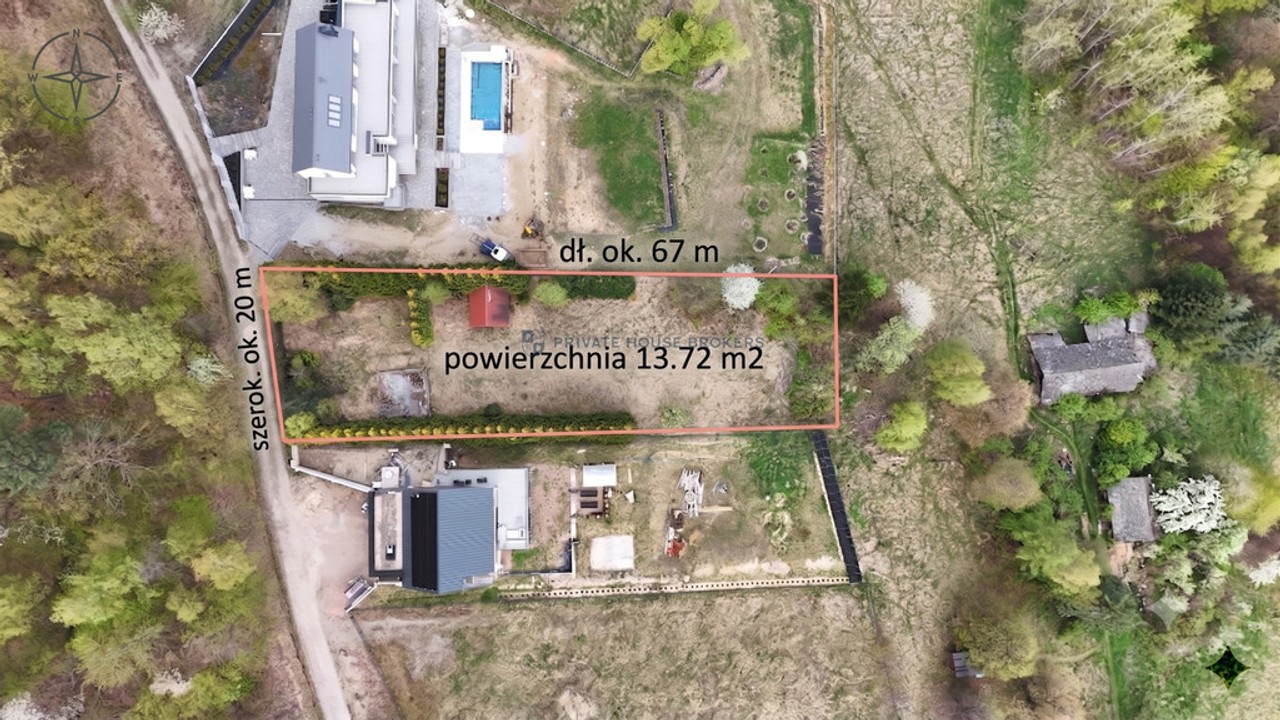 Działka budowlana 1371 m² | Brzezowa, gm. Dobczyce, małopolskie