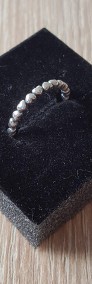 Nowy srebrny pierścionek srebro 925 obrączka w serca serce serduszko-4