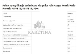 Fendt Vario Favorit 820 [CZĘŚCI MECHANICZNE]