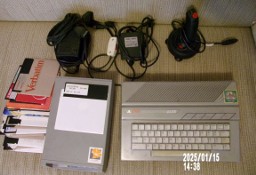 ATARI 65XE + stacja CA-2001 + joystick + dyskietki - pełnosprawne