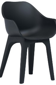 vidaXL Krzesła ogrodowe z podłokietnikami, 2 szt., antracyt, plastik 45614-2