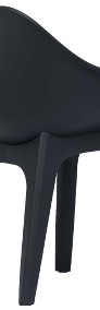 vidaXL Krzesła ogrodowe z podłokietnikami, 2 szt., antracyt, plastik 45614-3