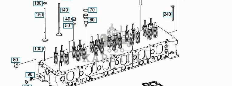 Claas Xerion 4000 Mercedes OM470 - głowica silnika-1