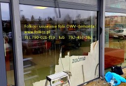Folie okienne  demontaż  usługa usuwania folii z okien, szyb, witryn .Warszawa 