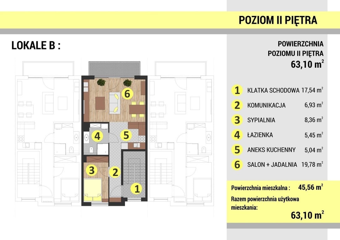 45 m² | 2 miejsca parkignowe | taras | Bez Pcc i prowizji| Gotowe - Widok 2