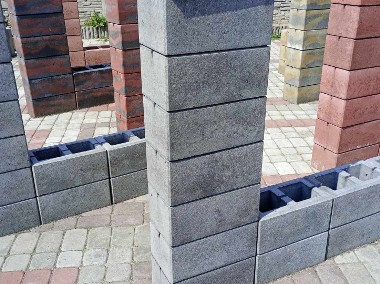 Bloczki betonowe ogrodzeniowe Grafit Płot-1