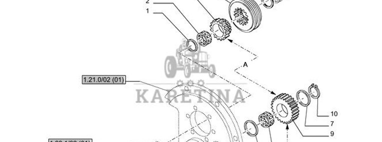 New Holland T6010 T6090 T6070 Kolo zebate napedz 33t, 38t 47126624-1