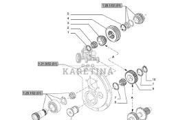 New Holland T6010 T6090 T6070 Kolo zebate napedz 33t, 38t 47126624