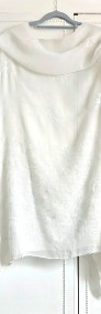 Duża chusta szal dupatta haftowana szyfon biała orient hidżab hijab pareo-4
