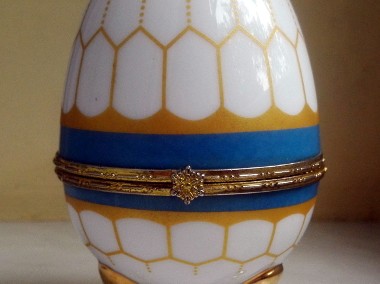 Porcelanowe jajko złocone 24 k złotem, Japonia XX-1