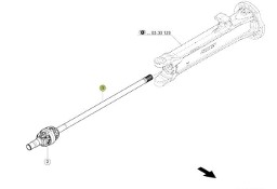 Claas Jaguar 970 - tylna oś napędowa - półoś 0015042201