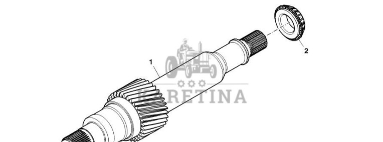 John Deere 9470RX - Wał R559523 (Przekładnia Power Shift)-1
