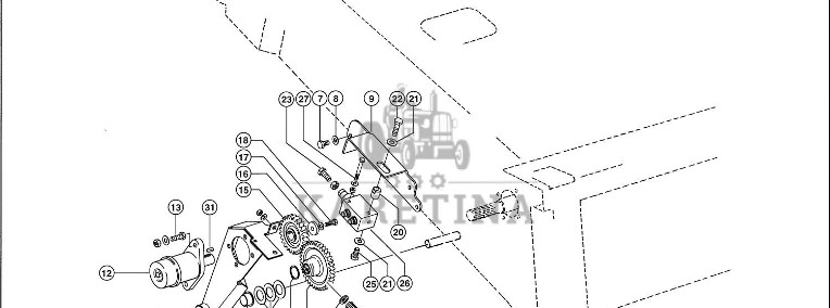 Claas Lexion 600 SILNIK HYDRAULICZNY 0000743183 (Kanał wciągający; napęd rewersji)-1