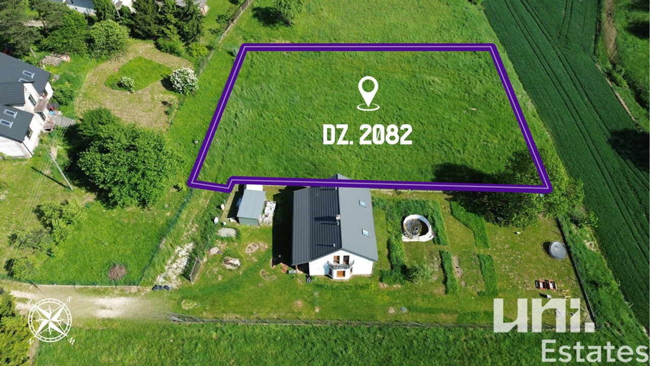 Działka budowlana 1860 m² | Alwernia | Zielono – pohled 3
