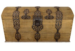 Skrzynia barokowa antyk XVIII wiek zabytkowa dębowa kufer
