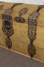 Skrzynia barokowa antyk XVIII wiek zabytkowa dębowa kufer-2