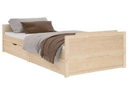 vidaXL Rama łóżka z szufladami, lite drewno sosnowe, 90 x 200 cmSKU:322159*