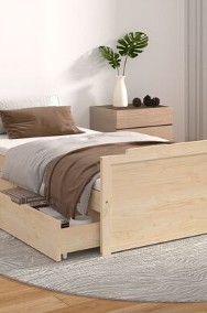 vidaXL Rama łóżka z szufladami, lite drewno sosnowe, 90 x 200 cmSKU:322159*-2