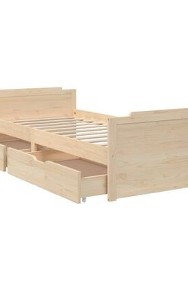 vidaXL Rama łóżka z szufladami, lite drewno sosnowe, 90 x 200 cmSKU:322159*-3