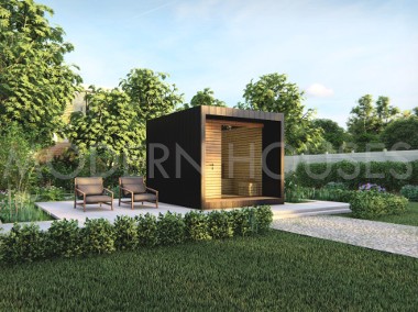 Domek ogrodowy, SAUNA, Konstrukcja Metalowa- Modern Houses -1