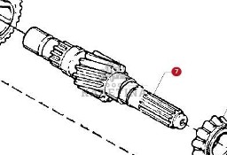 Massey Ferguson Cerea 7272 7274 7276 7278 AL Wał Napędowy CZĘŚCI 71184656