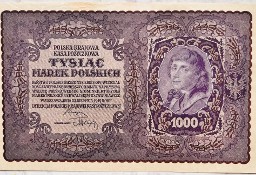 Banknot Polska IIRP 1000 Marek Polskich MKP 1919 r II SERJA AE St. -I -UNC 