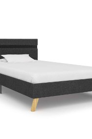 vidaXL Rama łóżka z LED, ciemnoszara, tkanina, 100 x 200 cm 284841-2