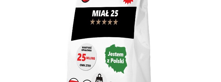 Węgiel Miał węglowy 24-25 MJ/kg polski WORKI + kurier cała PL-1