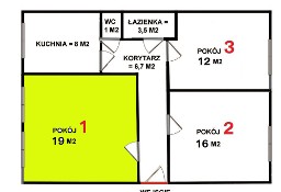 Wynajmę pokoje w mieszkaniu 3-pokojowym w ścisłym centrum miasta