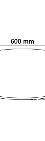 vidaXL Blat stołu, szklany, okrągły, 600 mm 243627-4