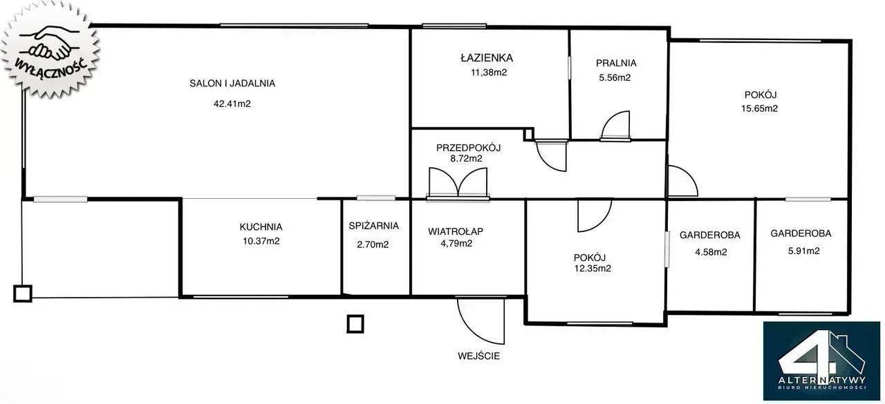 2 sypialnie z własnymi garderobami-wolnostojący - Widok 6