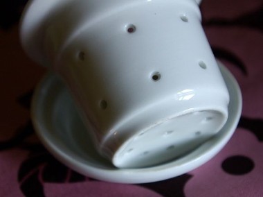 Porcelanowe sitko do parzenia harbaty liściastej, ziół, suszu, kawy mielonej-1