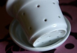 Porcelanowe sitko do parzenia harbaty liściastej, ziół, suszu, kawy mielonej
