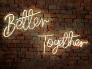 Wynajem Neon napis „Better Together na Wesele Ślub Rocznice