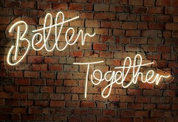 Wynajem Neon napis „Better Together na Wesele Ślub Rocznice