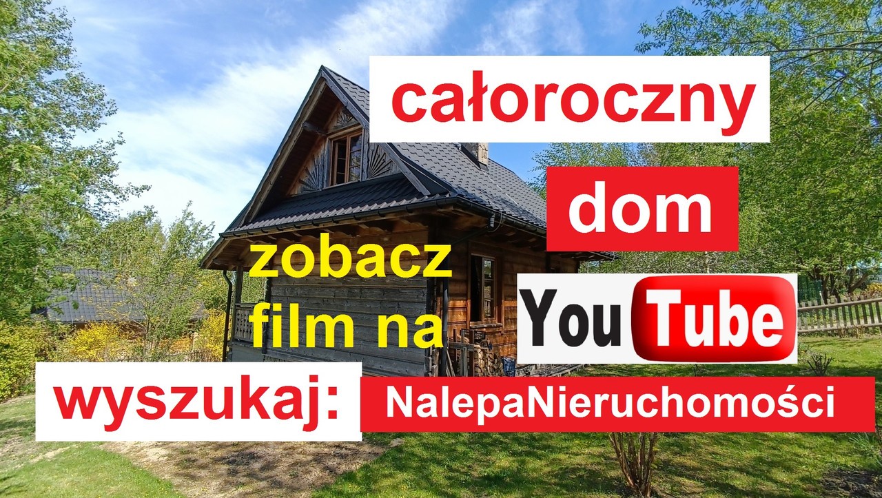 całoroczny drewniany dom w Górach Świętokrzyskich WIDOKOWA działka