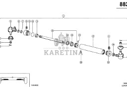 Claas Lexion 580 RURA CYLINDRA 0000863800 (Siłownik układu kierowniczego)