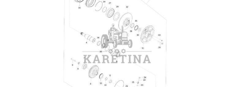 John Deere 9470RX - Wał R563669 (Silnik)-1