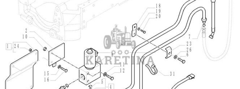 New Holland T6010 T6090 T6070 Rurka hydrauliczna 47057723-1