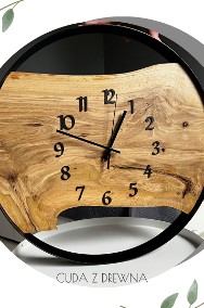 Drewniany zegar na ścianę, nowoczesny, loft, różne srednice, handmade-2