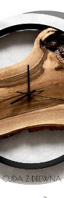 Drewniany zegar na ścianę, nowoczesny, loft, różne srednice, handmade-4