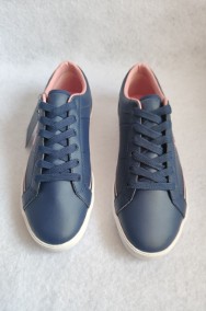 "Fred Perry Baseline" skórzane trampki damskie długość 26 cm granatowe-2