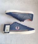 "Fred Perry Baseline" skórzane trampki damskie długość 26 cm granatowe