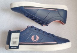 "Fred Perry Baseline" skórzane trampki damskie długość 26 cm granatowe